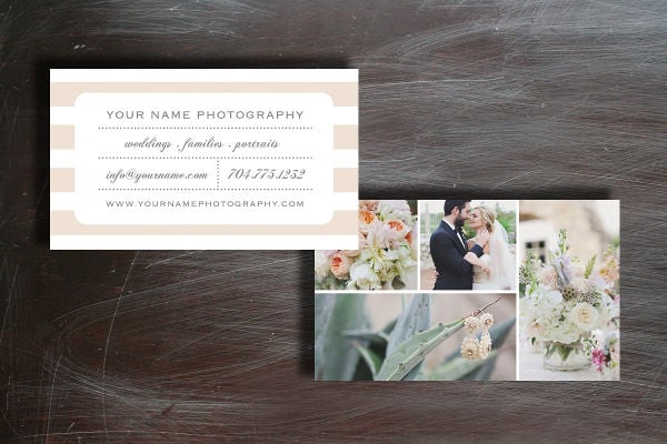 wedding photography business card
