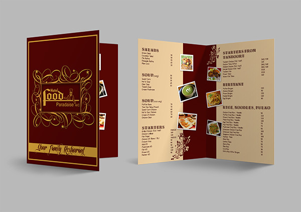 Food Menu Card Template