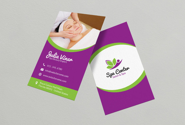 salon and spa business card