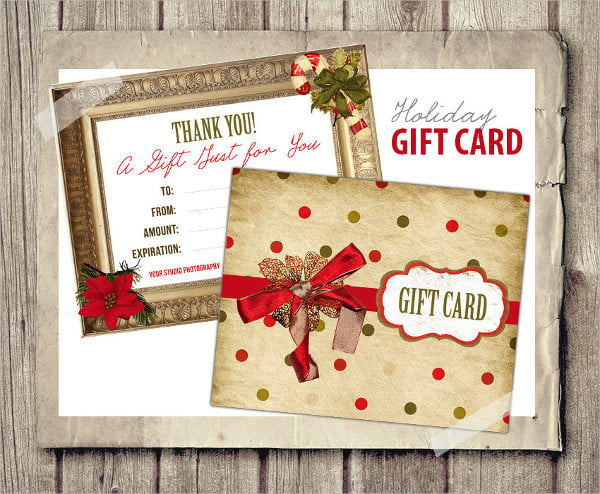 holiday gift card template