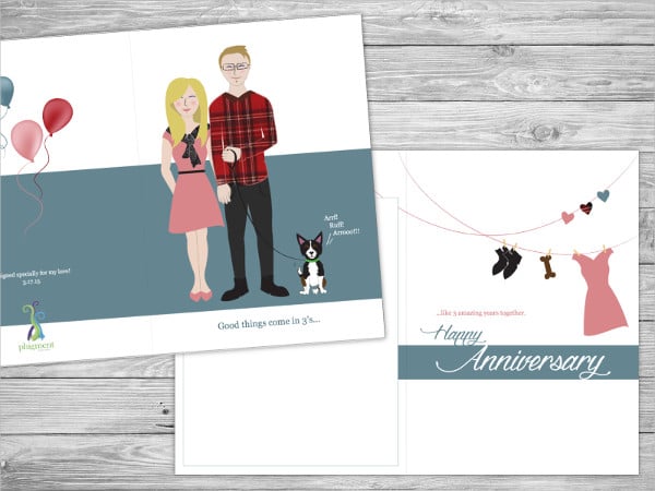 free anniversary card template