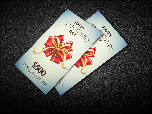 -Valentine Gift Card Vector