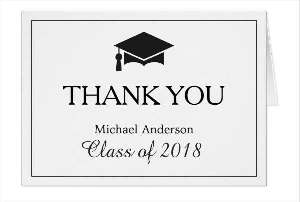 graduation gift thank you card
