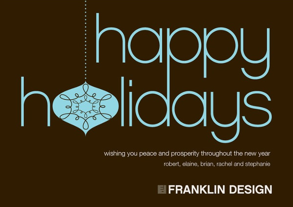-Electronic Holiday Business Card