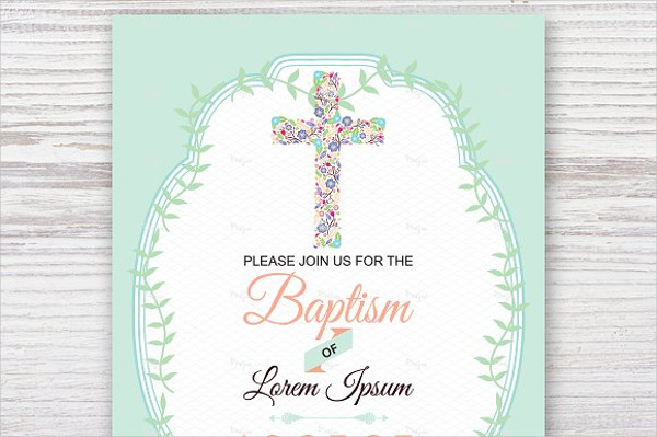 baptism announcement invitation card