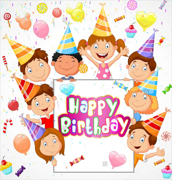 kids happy birthday card