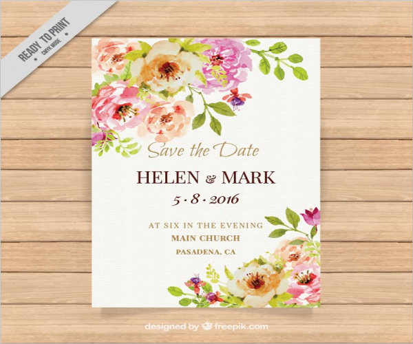 retro wedding invitation card