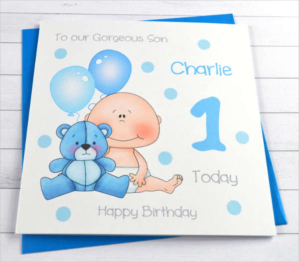 1st Birthday Card Printable