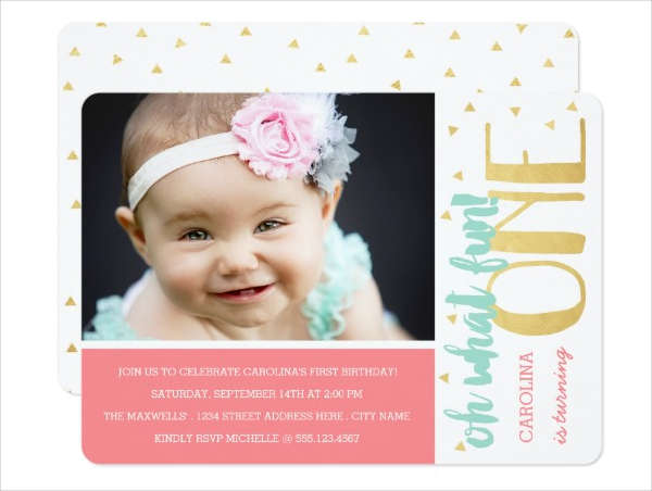baby birthday invitation card