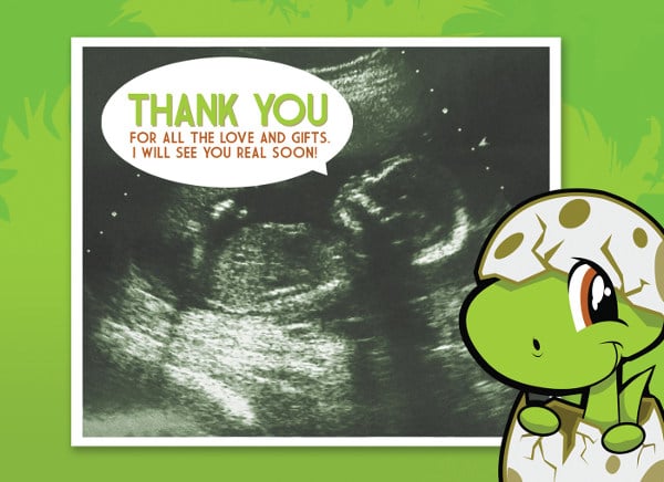 printable baby shower thank you card