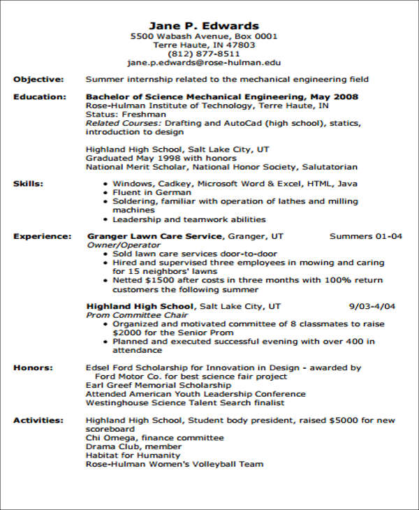 20  engineering resume templates in pdf