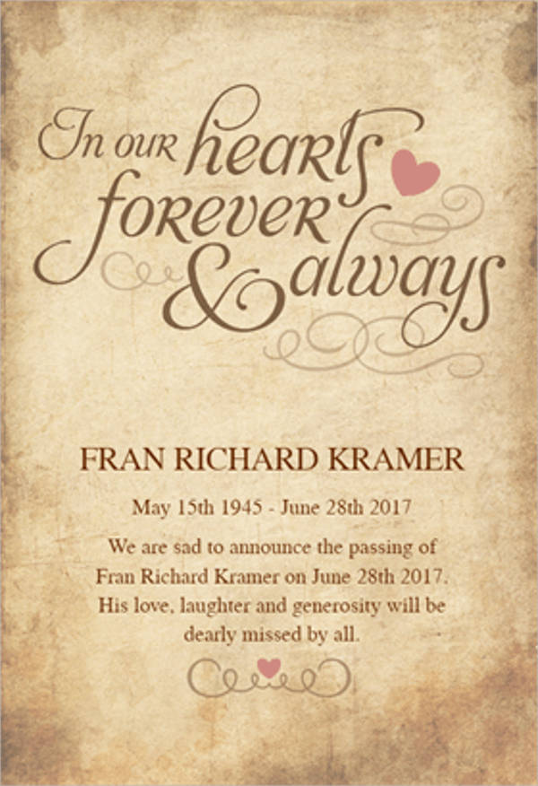 Free Death Anniversary Invitation Templates - Printable Templates