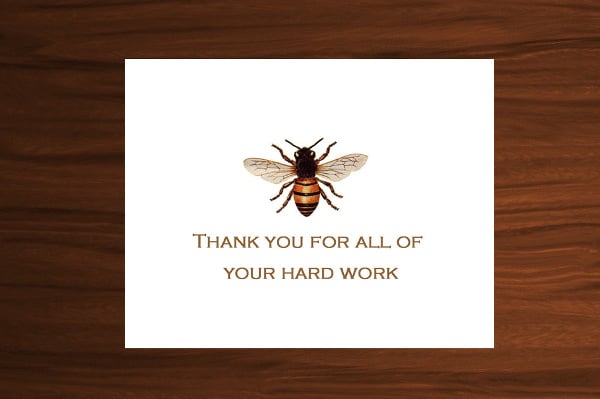 employee recognition thank you card