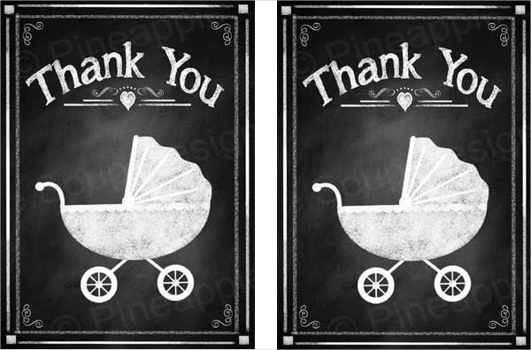 diy baby shower thank you card