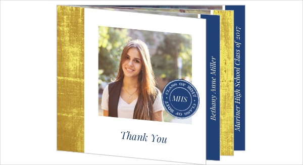 college graduation thank you card