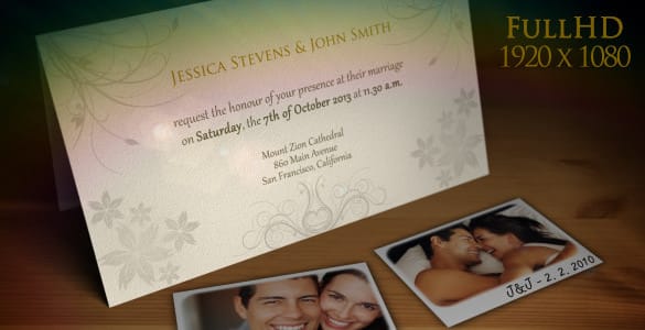 wedding invitation wedding announcement cs5 video effects min