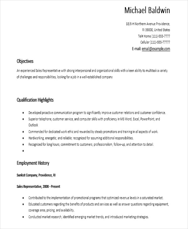 entry level sales assistant resume
