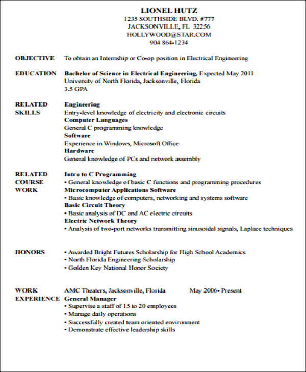 20+ Engineering Resume Templates in PDF