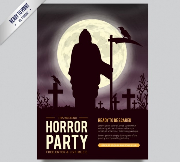free printable halloween party flyer