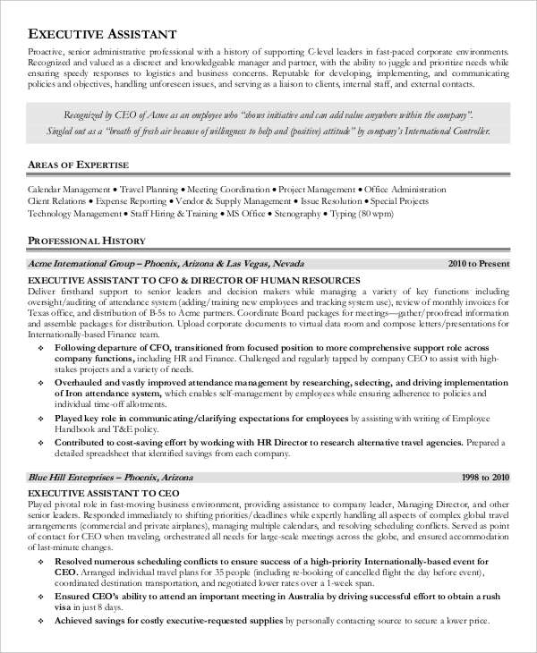 25+ Free Executive Resume Templates - PDF, DOC