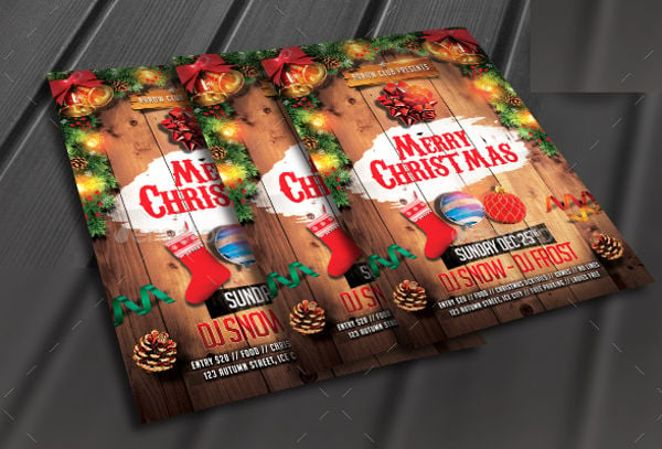 christmas party flyer sample