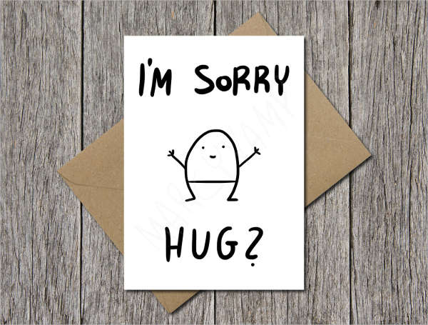 friendship sorry greeting card