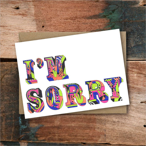 animated sorry greeting card