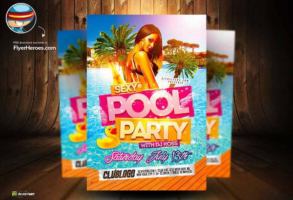 -Pool Party Event Flyer