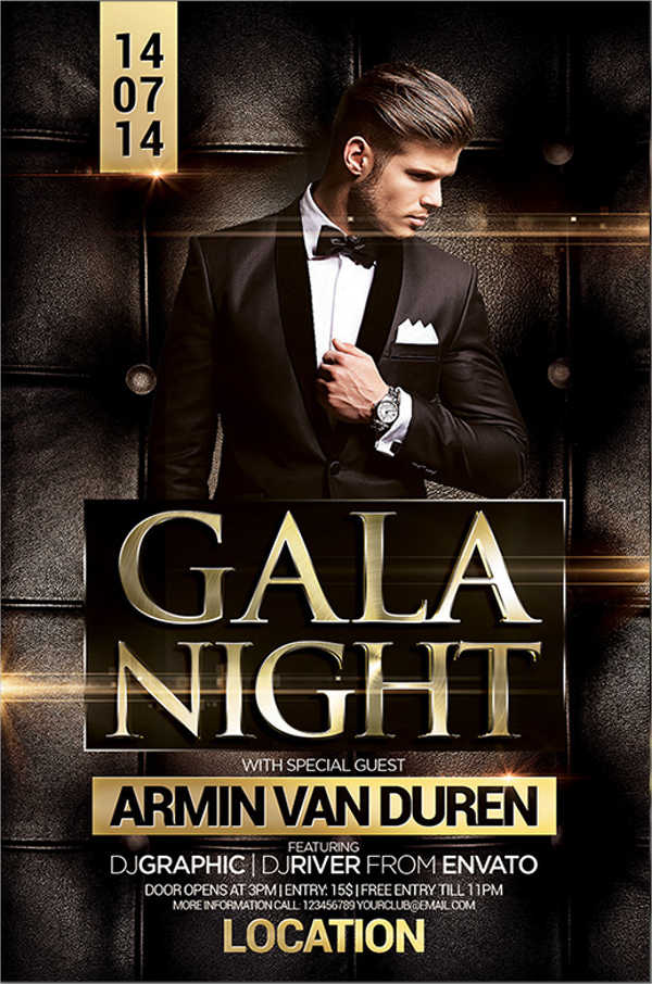 dinner gala party flyer