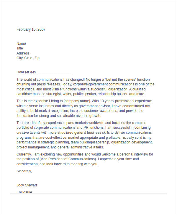 senior executive resume cover letter