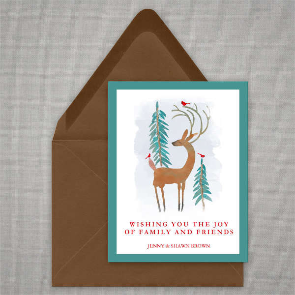 personalized holiday greeting card
