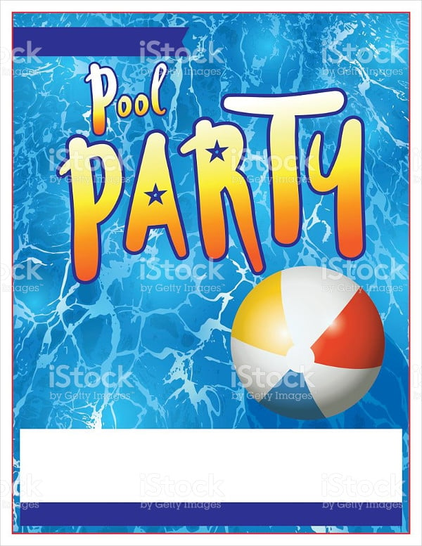 free pool party flyer