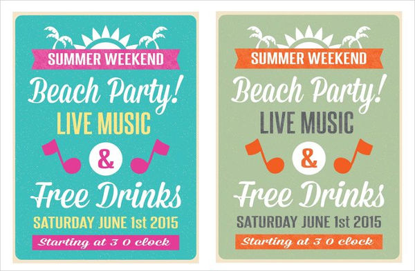retro-beach-party-flyer