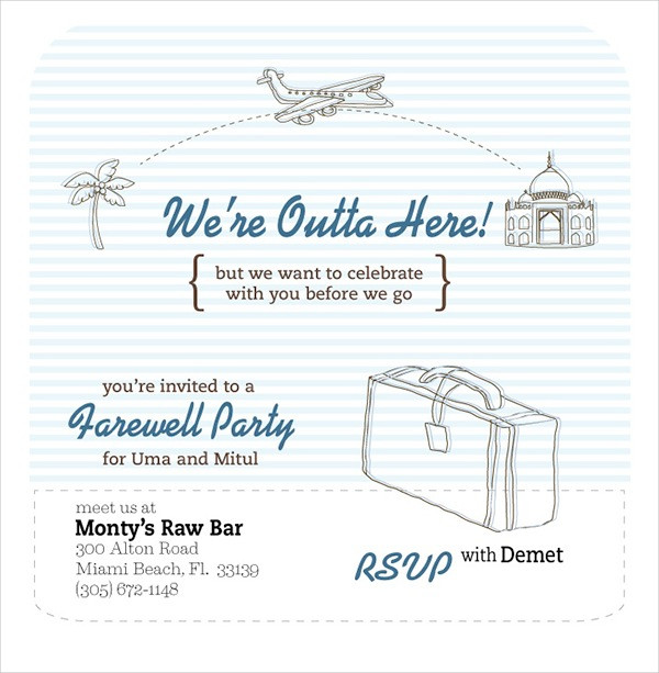farewell party invitation flyer