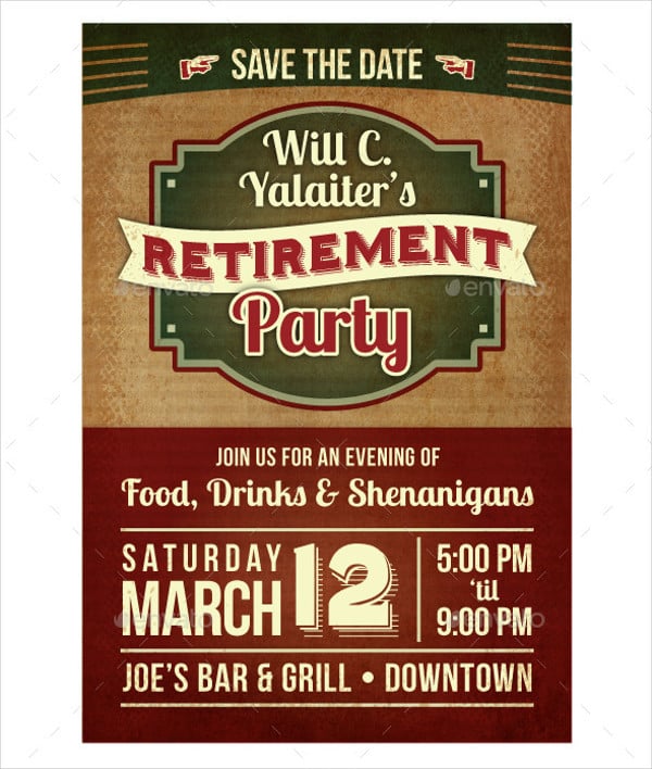 retirement party invitation flyer