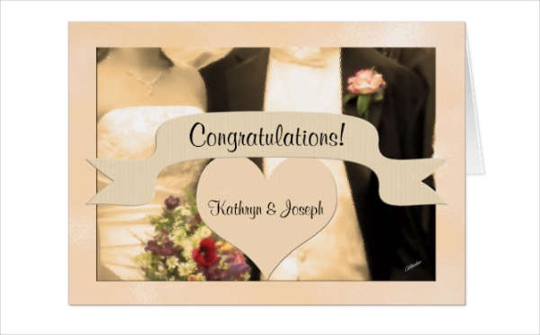 wedding congratulations greeting card