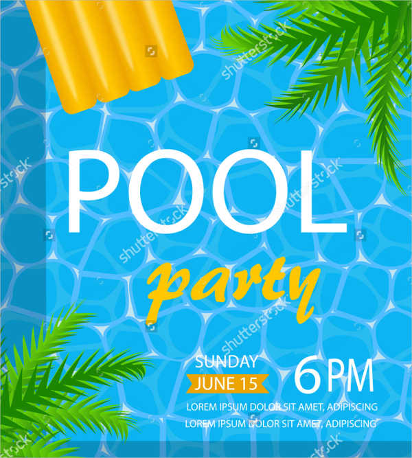 pool party event flyer