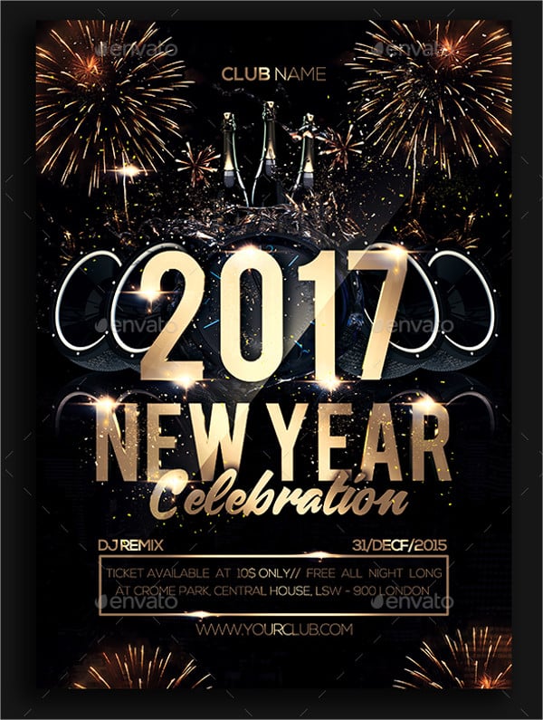new year celebration party flyer