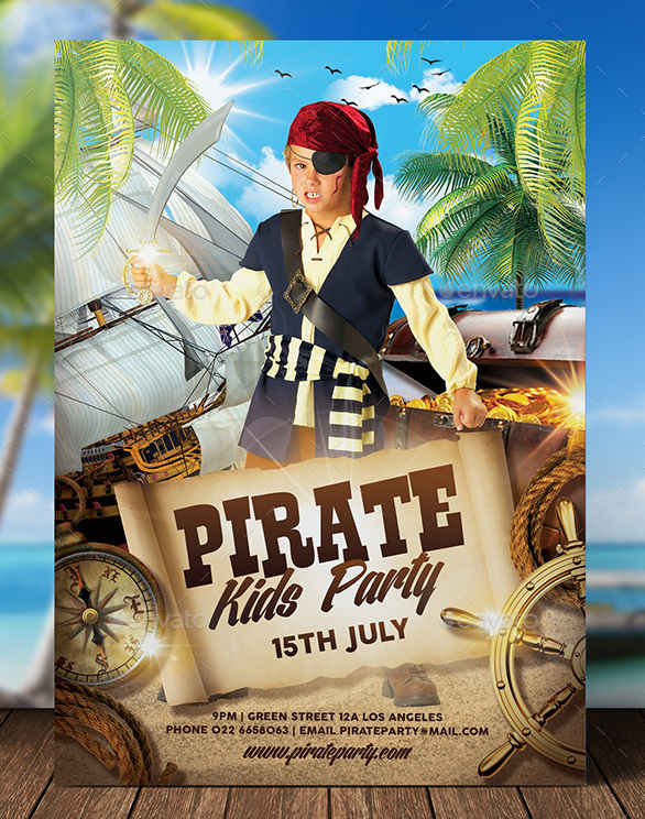 pirate party event flyer