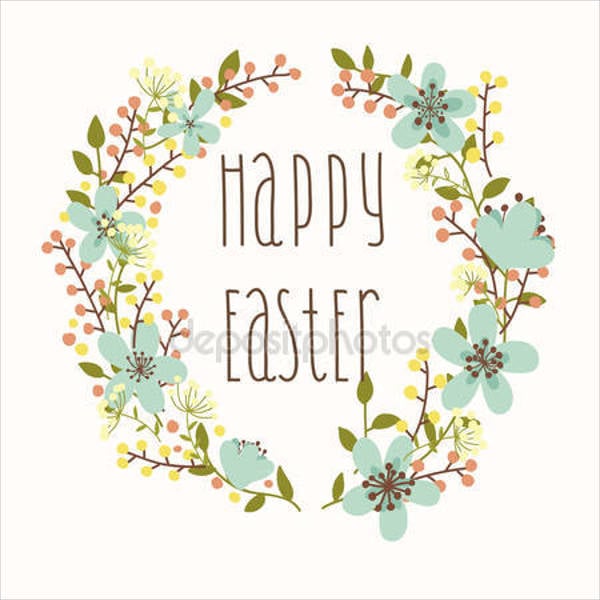 happy easter floral pattern