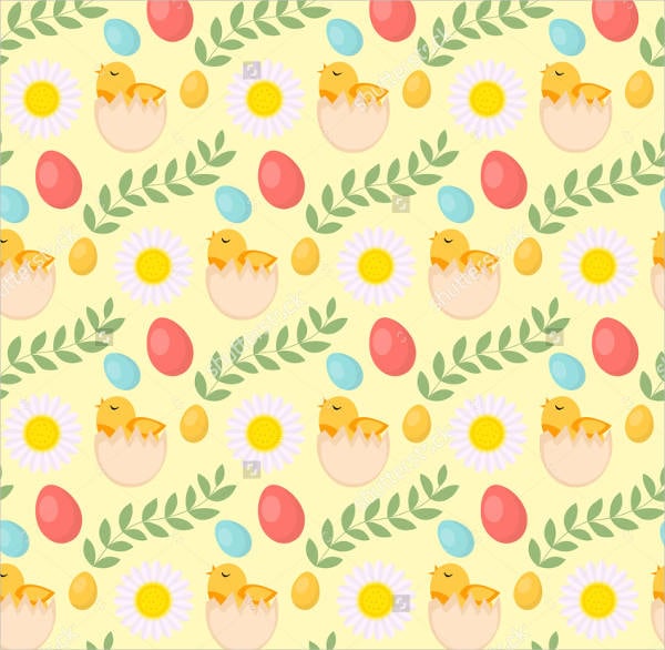 easter eggs seamless pattern