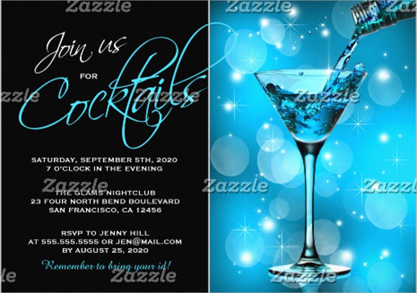 corporate cocktail invitation card