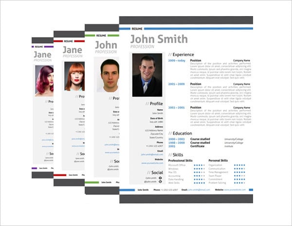 creative resume word template free download