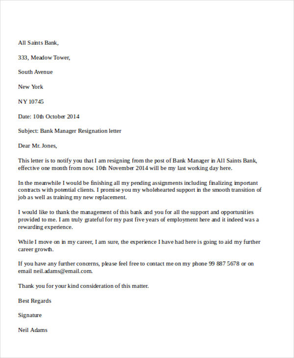 9+ Official Resignation Letter Template - 9+ Free Word, PDF Format Download