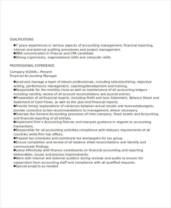 financial accountant manager sample resume1