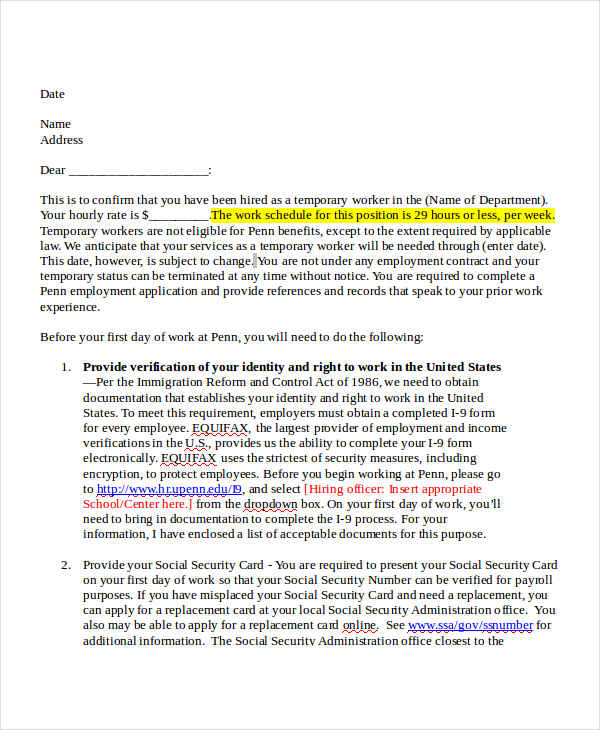 temporary appointment letter format1