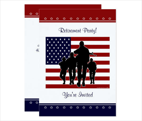 military retirement invitation flyer