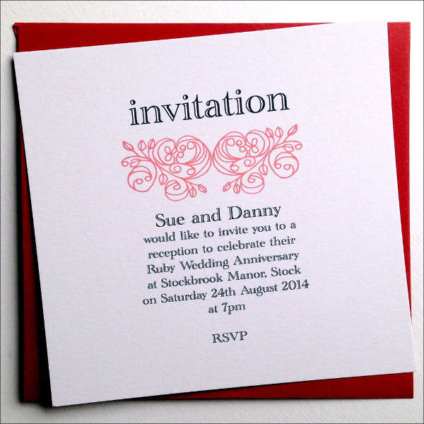 Contoh Invitation Card Wedding Anniversary - Wedding 