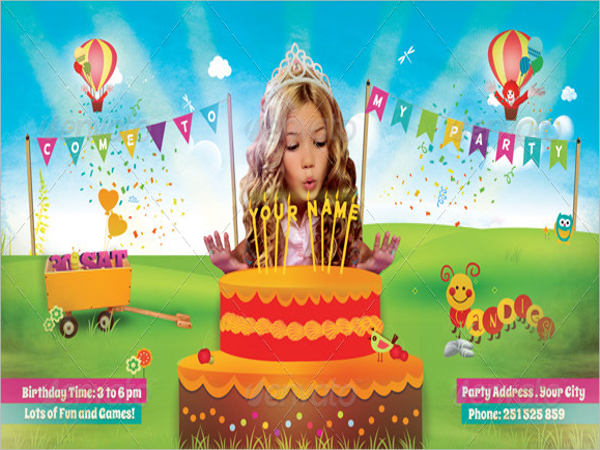 childrens birthday event flyer