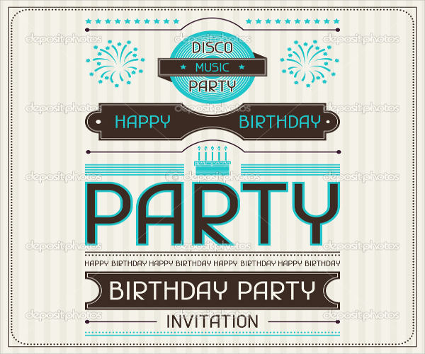 birthday party event flyer